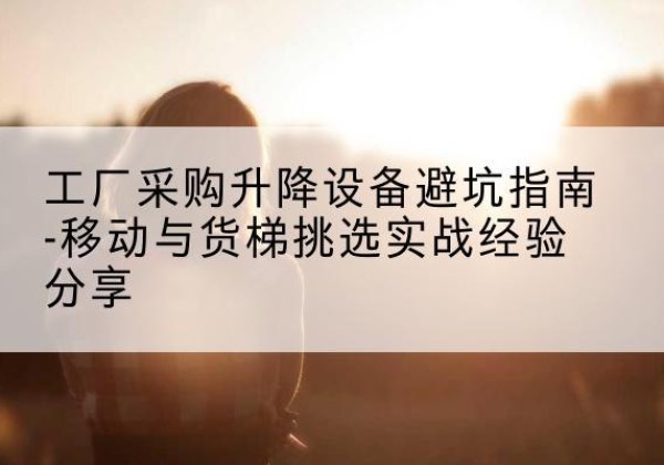蒙城移动式升降机怎么选-工厂采购升降设备避坑指南-移动与货梯挑选实战经验分享